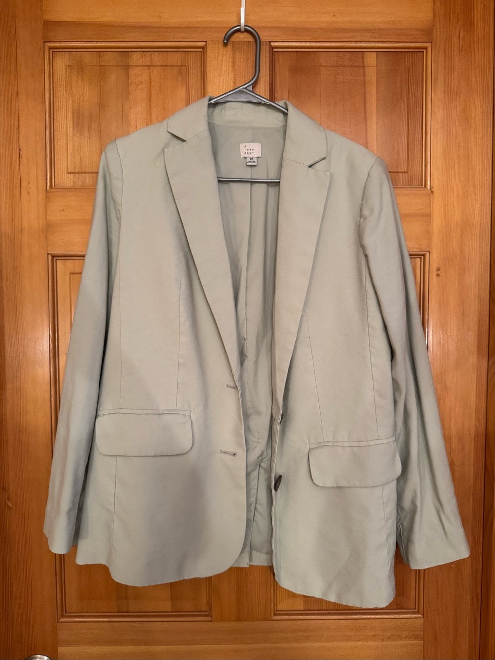 a new day Sage Green Open-Front Blazer